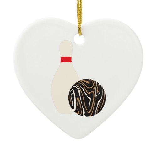 Duckpin Bowling Ball Ceramic Ornament