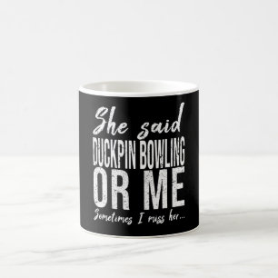 Duckpin bowling funny gift idea coffee mug