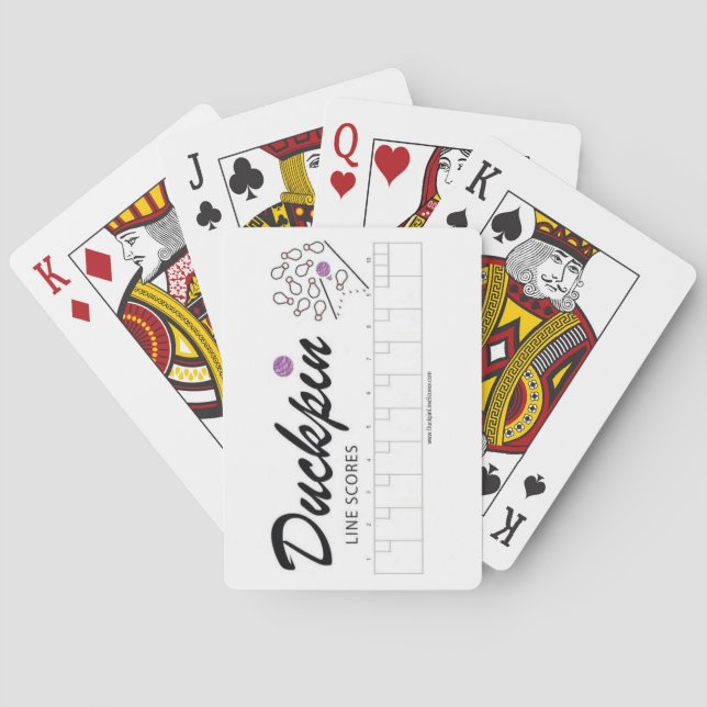 Duckpin Line Scores - Poker Cards (Back)