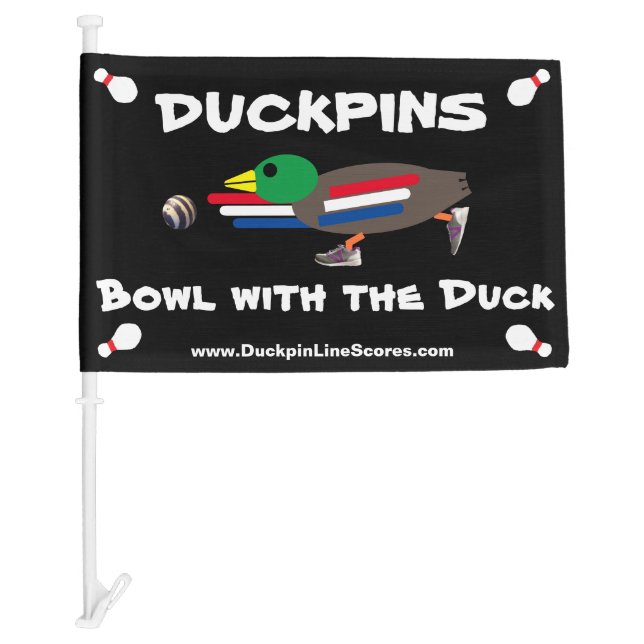Duckpins - Bowl with the Duck Car Flag (Front)