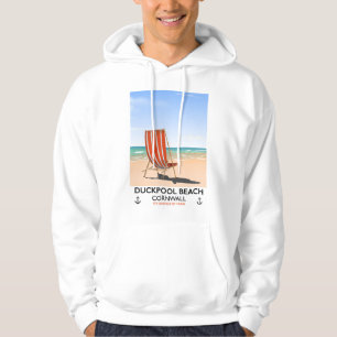 Duckpool Beach Cornwall travel poster Hoodie