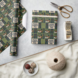 Ducks and Cattails Father's Day Wrapping Paper