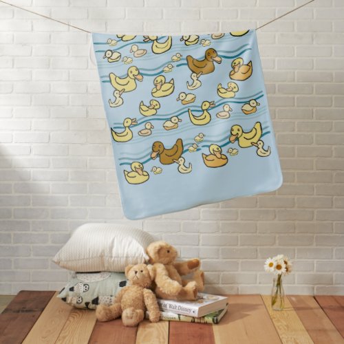 Ducks and ducklings baby blanket
