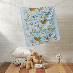 Ducks and ducklings baby blanket