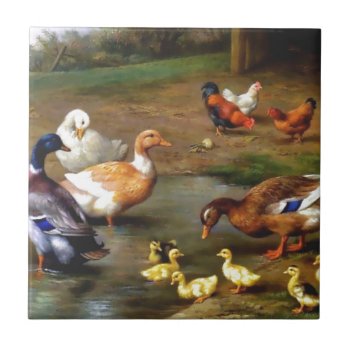 Ducks And Ducklings Tile by EDDESIGNS at Zazzle