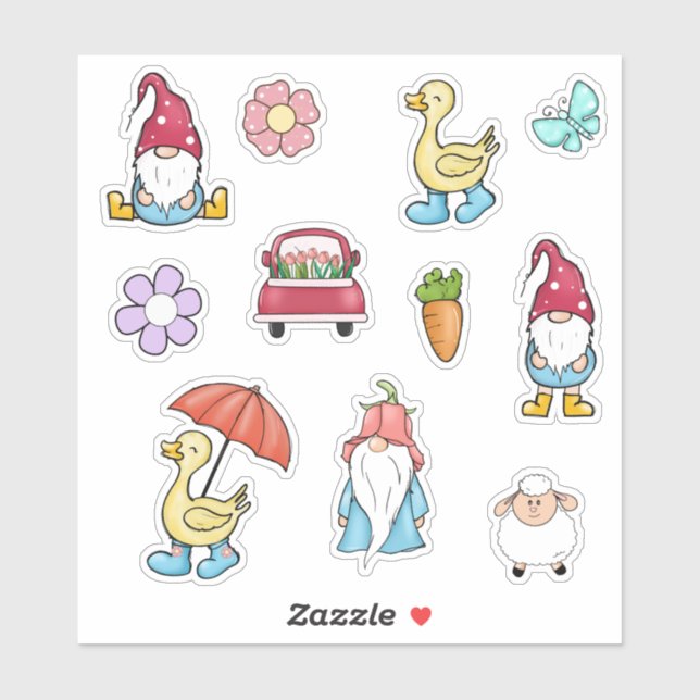 Ducks and Gnomes Sticker (Sheet)