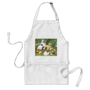 Ducks and swan birds adult apron