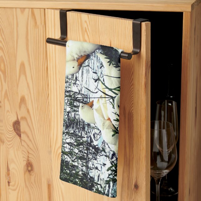 Ducks Animal Pond Kitchen Towel (Thirds Fold)