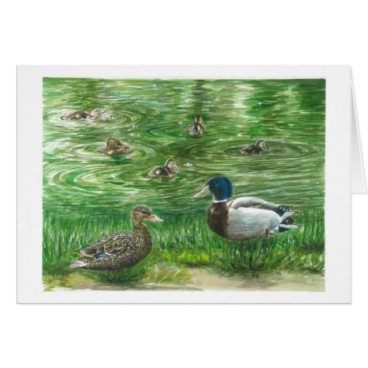 Ducks at Glendoveer pond Cards (Front Horizontal)
