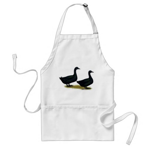 Ducks  Black Cayugas Adult Apron