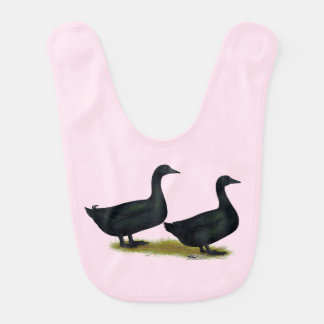 Ducks:  Black Cayugas Baby Bib