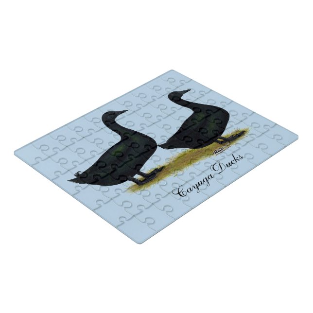 Ducks:  Black Cayugas Jigsaw Puzzle (3/4)