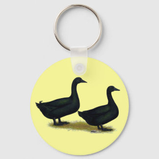 Ducks:  Black Cayugas Keychain