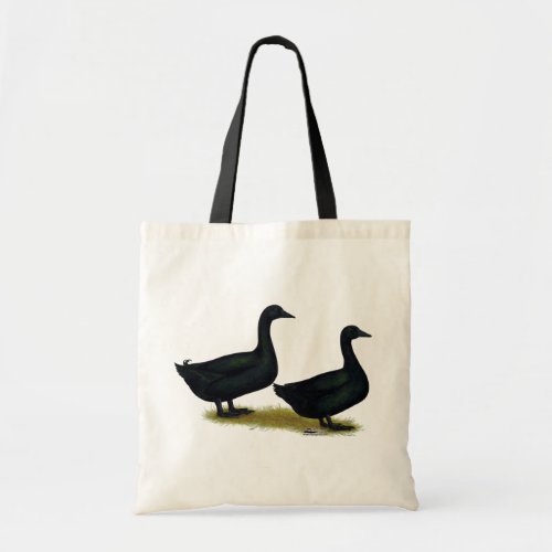 Ducks  Black Cayugas Tote Bag