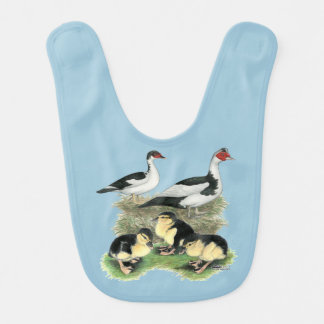 Ducks Black Pied Muscovy Family Bib