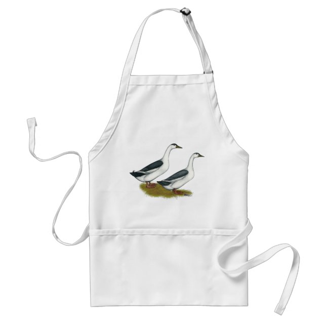 Ducks:  Blue Magpies Adult Apron (Front)