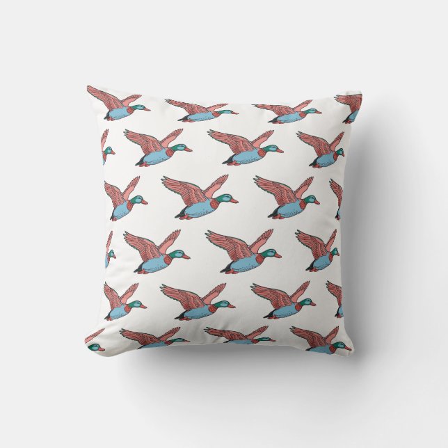 Ducks can fly!  throw pillow (Front)
