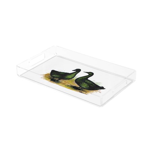 Ducks  Cayuga Pair Acrylic Tray