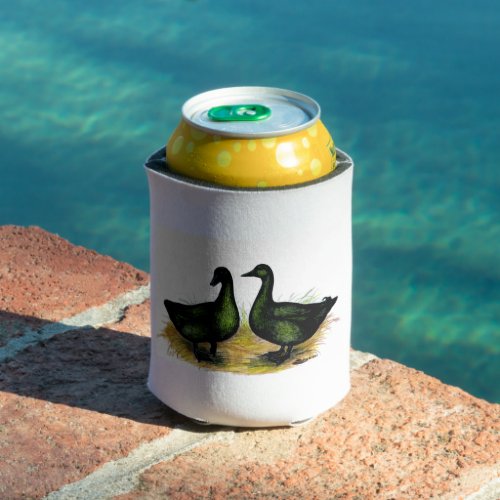 Ducks  Cayuga Pair Can Cooler