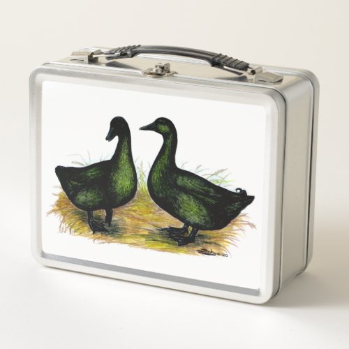 Ducks  Cayuga Pair Metal Lunch Box