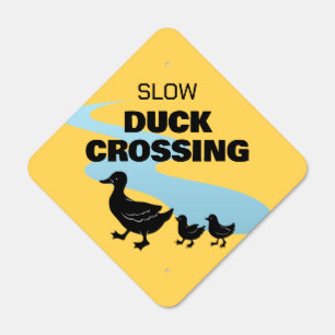 Ducks Design Metal Parking Sign