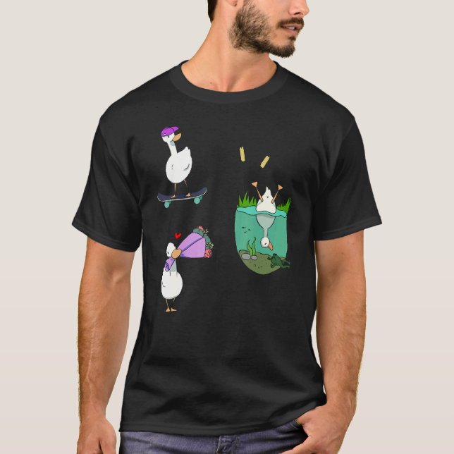 Ducks doing cute things T-Shirt (Front)