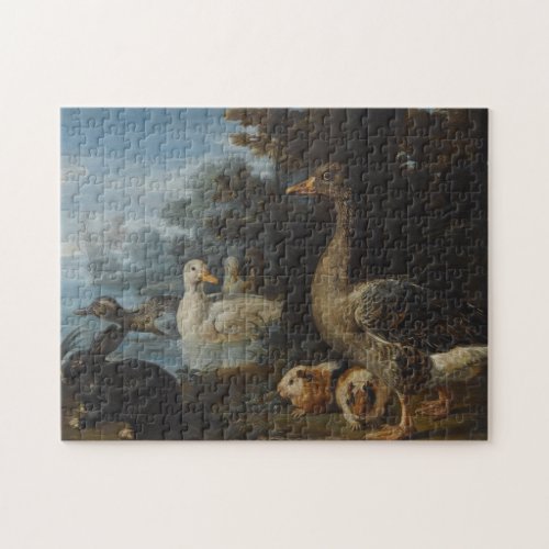 Ducks Guinea Pigs and  Rabbit by David de Coninck Jigsaw Puzzle