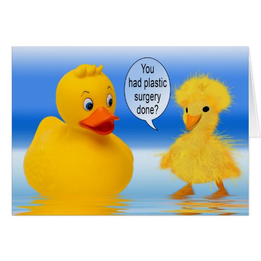 DUCKS - HUMOR - PLASTIC SURGERY CARDS (Front Horizontal)