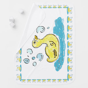 Ducks in a row baby blanket