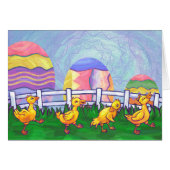 Ducks in a Row Easter Card (Front Horizontal)