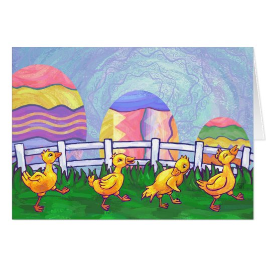 Ducks in a Row Easter Card (Front Horizontal)