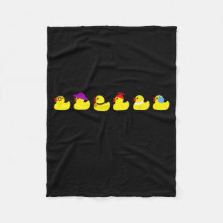 Ducks In A Row Funny Pun Dad Joke Cute Humor Rubbe Fleece Blanket