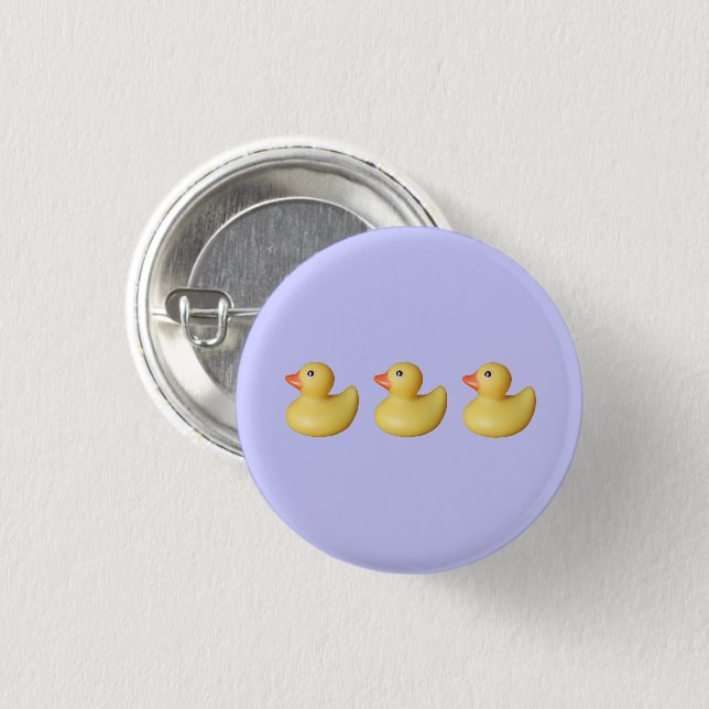 Ducks in a Row Pinback Button (Front & Back)
