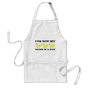 Ducks in a Row Yellow Rubber Duck Bathtub Ducky Adult Apron