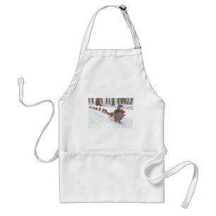 ducks in boston common during the winter holidays adult apron
