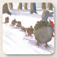 ducks in boston common during the winter holidays