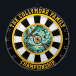 Ducks in Flight Target Art Dart Board<br><div class="desc">Transform your hunting lodge or man cave with this circular design featuring ducks flying over water,  accented by a bold target. The dynamic scene celebrates the thrill of the hunt,  while its rustic aesthetic brings a touch of the wild indoors. A perfect choice for any hunting-themed decor.</div>