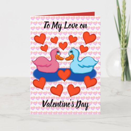 Ducks in Love Valentines Day Card