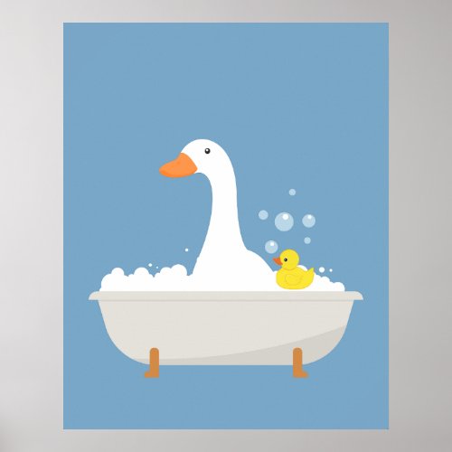 Ducks in the bathtub  poster