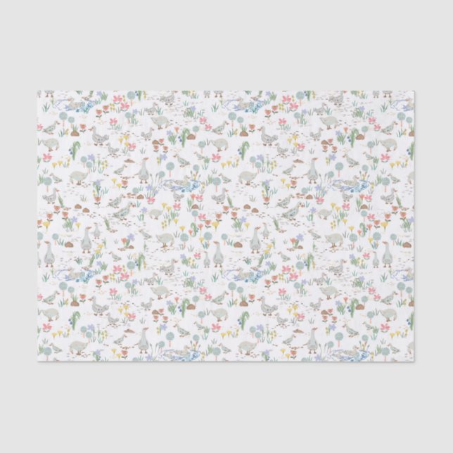 Ducks in the garden tissue paper (Front)