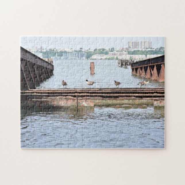 Ducks in the Hudson River New York City Photograph Jigsaw Puzzle (Horizontal)