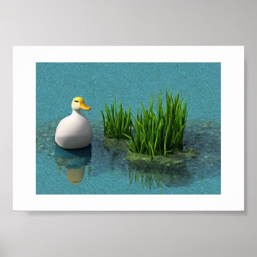 Ducks in the pond poster