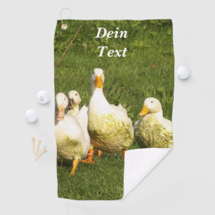 ducks, live, meadow, animal, farm, country life, g golf towel