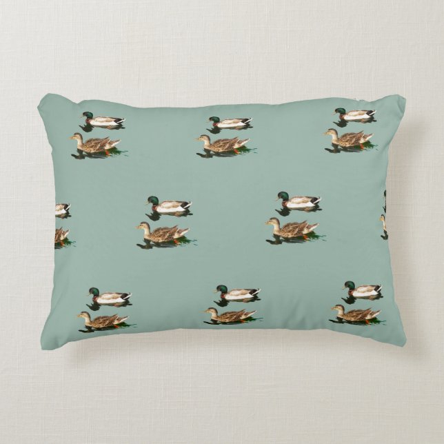 Ducks mallards accent pillow (Front)