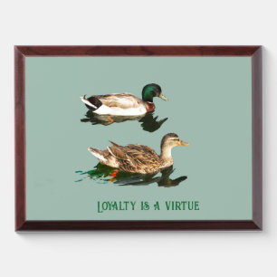 Ducks mallards award plaque