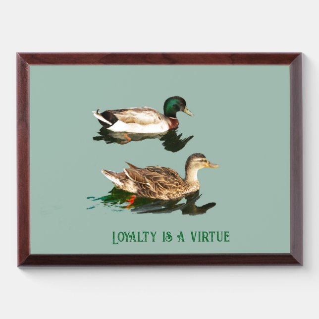 Ducks mallards award plaque (Horizontal)