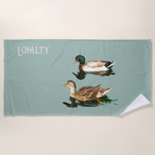Ducks mallards beach towel