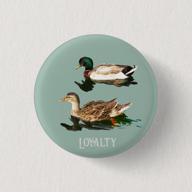 Ducks mallards button (Front)