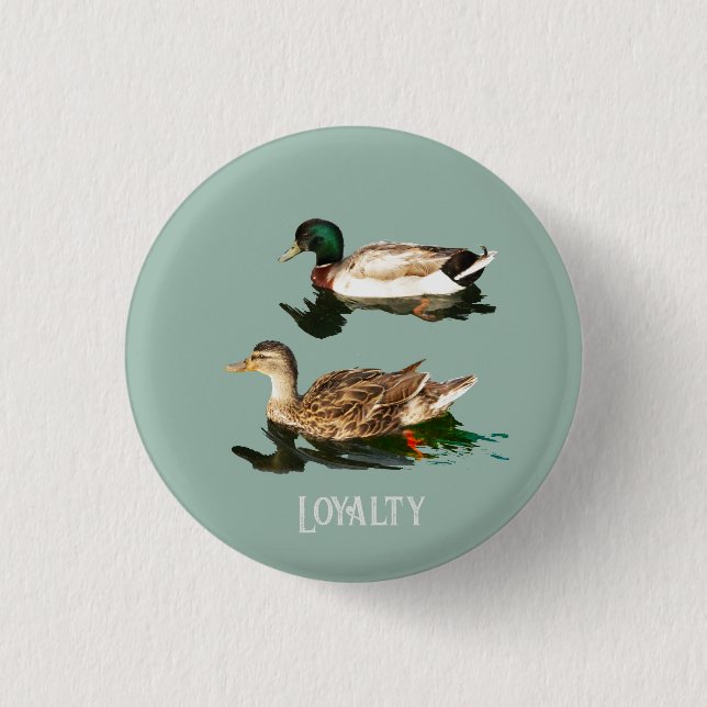 Ducks mallards edible frosting rounds button (Front)