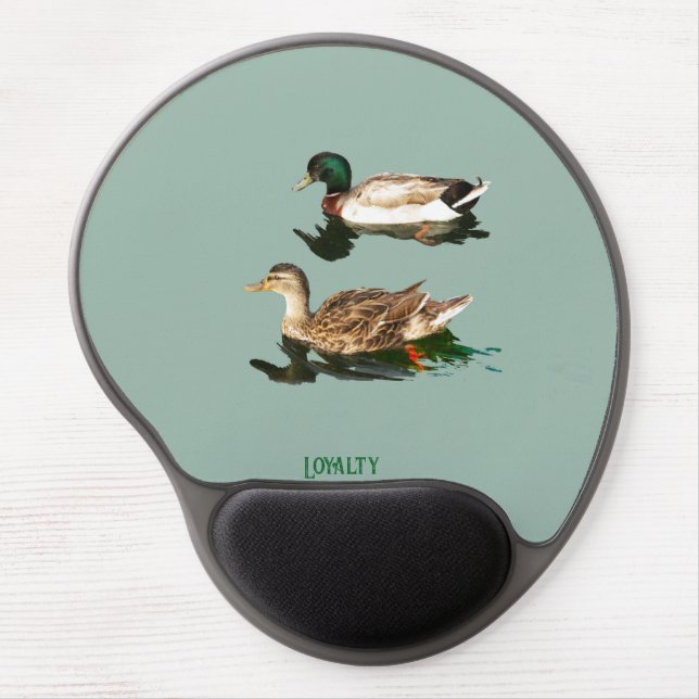Ducks mallards gel mouse pad (Front)